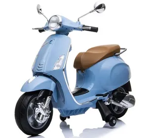 Mini motocicleta eléctrica para niños, gran oferta, con licencia de Vespa, 12V