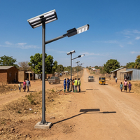 Lampadaire solaire LED 60W, étanche IP66, avec batterie LiFePO4 et télécommande pour utilisation en extérieur sur route