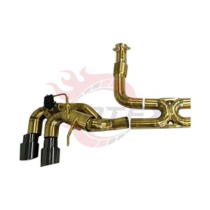 Système d'échappement Catback Vortex Flagship plaqué or en acier inoxydable avec embouts quadruples pour Chevrolet Corvette C8 6.2L 2020-2025 – Meilleure Vente - Product Image 5