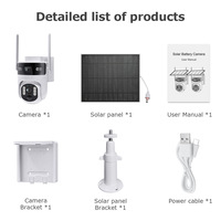 Nouvelle caméra de sécurité solaire WiFi à double objectif 6MP, caméra IP sans fil extérieure, vision nocturne couleur, détection humaine