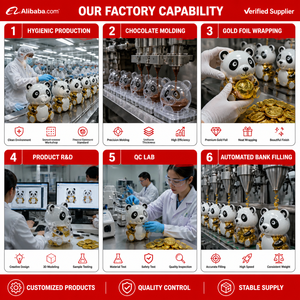 Tirelire personnalisée <span class=keywords><strong>Panda</strong></span> pour pièces d'or, bonbons au chocolat, jouet interactif amusant, bouteille pour pièces de monnaie en chocolat - Product Image 6