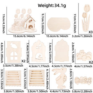 Pascua DIY <span class=keywords><strong>muñecas</strong></span> <span class=keywords><strong>de</strong></span> madera para niños decoraciones <span class=keywords><strong>de</strong></span> mesa nuevo pequeño conejo y <span class=keywords><strong>casa</strong></span> <span class=keywords><strong>de</strong></span> huevo rompecabezas para fiestas - Product Image 4
