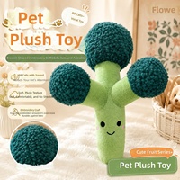 Jouet sonore en peluche pour chien, motif brocoli, couineur BB, mignon, interactif, jouet à mâcher pour la dentition