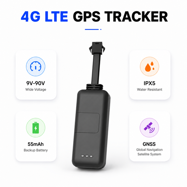TY04 Factory Original 4G GPS Tracker for Motorcycle Scooter Car Anti-Theft Real-Time Tracking Device