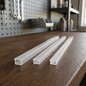<b>Plastic</b> glass beading White <b>Plastic</b> Glass Beading <b>Trim</b> Strip 6mm x 10mm x 100cm for Window Frame - Product Image 2