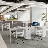 Ensemble de chaises de bureau en bois massif, moderne, durable, écologique, au design simple, pour poste de travail commercial pour 4 personnes