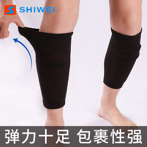 Protège-tibias Shiwei en maille élastique respirante double couche pour football, basketball, volleyball – Tailles S, M, L – Noir, Vert, Gris - Product Image 5