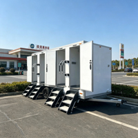 Unité de toilettes mobiles sur mesure, accès fauteuil roulant, pour projets municipaux, conforme ADA, remorque WC portable à vendre