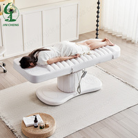 Chaise de massage de salon de beauté moderne blanche réglable Jincheng, lit de soin des cils, lit de beauté électrique de salon