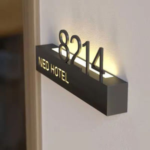 Placas de Metal con Número de Casa en 3D, Letreros de Dirección para el Hogar, Placas de Puerta con Braille ADA para Hoteles y Oficinas, Precio de Fábrica - Product Image 6