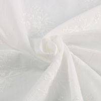 Tissu en coton brodé à œillets floraux, matière en dentelle blanche douce et respirante pour vêtements d'enfants et vêtements pour femmes