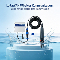 Capteur de chlore résiduel LoRaWAN à double paramètre 0-20mg/L avec compensation automatique de la température CE RoHS