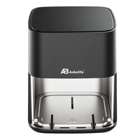 Friteuse à air numérique Anbolife Mini 3,8 L avec fenêtre visible, revêtement antiadhésif, sans BPA, 6 programmes prédéfinis avec micro-interrupteur