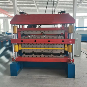 Layers Former for Color Coil Hot Selling Automatic Cutting Three Layer Corrugated Steel Roofing <b>Sheet</b> Roll Forming Machine - Product Image 2