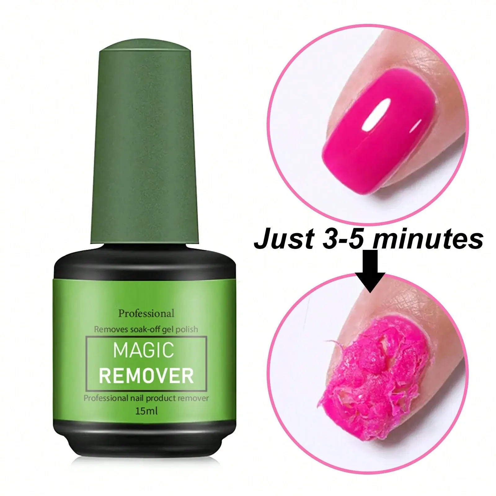 15ml Magic Nail Polish Remover Gel Uv Gel Polish Delete Magic Burst Nail Gel Remover Liquid To Remover Acrílico Para Nail Art Use