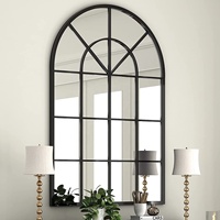 INTCO nouveauté grande taille mode luxe Antique mur décoratif métal fenêtre arc fer encadré miroir