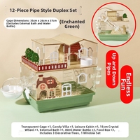 Ensembles de cages à hamsters de luxe, grandes maisons à hamsters à plusieurs niveaux avec accessoires, enclos transparent ventilé