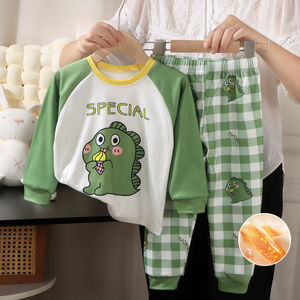 Nouveauté hiver, doux et respirant, 100% polyester, <span class=keywords><strong>velours</strong></span> imprimé dessin animé pour enfants, manches longues, antibactérien 10A, décontracté pour garçons et filles - Product Image 2