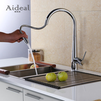 Robinet de cuisine moderne à poignée unique en céramique polie avec douchette extractible, mélangeur eau chaude et froide – Prix usine, Offre Spéciale