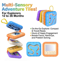 Cubo de Actividades Sensoriales Educativo de Plástico con Interruptores y Botones Giratorios para Niños Pequeños - Aprendizaje Temprano y Juego Independiente