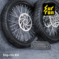 Pour Light Bee X LBX, jeu de roues Supermoto 17 pouces, chrome argenté, CNC 7075 aluminium, pneus route, rénovation/amélioration de vélo électrique, compatible 70/90-17