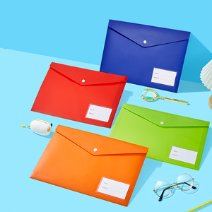 Busta formato A4 borsa per File a scatto per la scuola bottone a pressione in <span class=keywords><strong>plastica</strong></span> impermeabile borse per documenti trasparenti cartella per documenti trasparente - Product Image 1