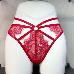 Hersteller Großhandel Damen bestickte Spitze hohle Unterwäsche Damen elastische niedrige Taille bequeme weiche heiße Hosen T-Hosen - Product Image 3