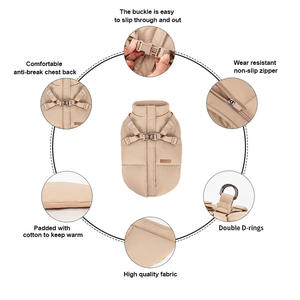 Dachshund köpek giysileri kış su geçirmez rüzgar lüks Pet ceket kalınlaşmış sıcak takım katı desen soğuk hava nefes - Product Image 4