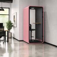 Cabine de bureau insonorisée, réduction du bruit de 32 dB, norme ISO 23351-1, ignifuge, assemblage modulaire en 30-45 minutes, ventilation en 60 secondes, cabine de réunion