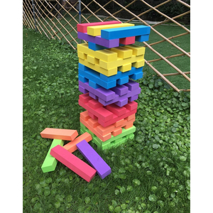 Blocs géants en mousse Jouet de jeu d'empilage de <span class=keywords><strong>tour</strong></span>, bloc de construction de cour extérieure pour adultes, enfants, garçons et filles - Product Image 4