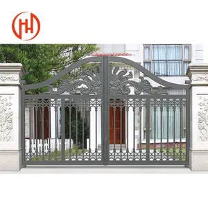 Aluminium Courtyard Gate European Style Cast Aluminium Gates Villa Doors Electric Garden Gates