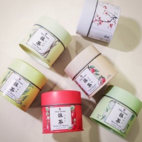 Boîte à thé en fer blanc de luxe avec logo personnalisé imprimé, finition mate, portable, avec bouchon à couronne