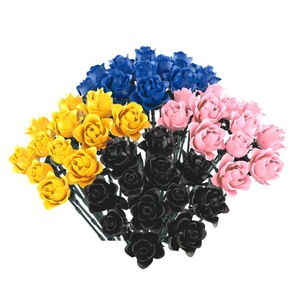 Bouquet de blocs de construction 11009, bouquet de roses noires, assemblage, enchantress bleue, fleur éternelle, jouet de construction unisexe, plastique - Product Image 5