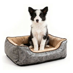 Almohada de cama suave de lujo para mascotas al por mayor, alfombrilla rectangular de cuero de felpa para perros y gatos, sofá cama moderno para mascotas, cojín para perros para invierno - Product Image 2