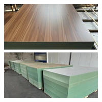 Panneau MDF résistant à l'humidité en mélamine, noyau vert HMR, panneau E0 E1, qualité meuble, feuille de bois décorative pour armoire