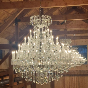 Décoration de mariage personnalisée, grands lustres, chandeliers de luxe pour villa, porte-bougie Maria Theresa, lustre en cristal K9 - Product Image 4