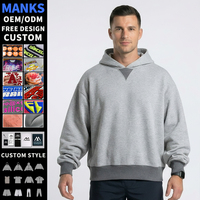 Sweat-shirt à capuche athlétique personnalisé en coton et élasthanne pour homme, coupe oversize, décontracté, de luxe, pour la gym et l'entraînement, épais