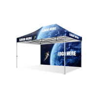 Gazebo robuste anti-ébranlement pour extérieur 13x26 pieds, résistant à l'eau, avec logo personnalisé imprimé, tente pliable sans outils d'assemblage
