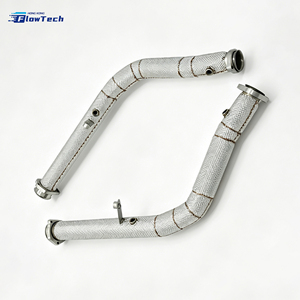 ท่อดาวน์ไปป์แบบ High Flow Sport สำหรับ Mercedes G63 AMG W463 M177 4.0L V8 Biturbo ผลิตจากเหล็ก 304 สำหรับการอัพเกรดท่อไอเสียแบบ Racing พร้อมแผ่นกันความร้อน - Product Image 3