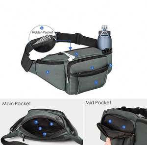 Riñonera Deportiva de Lona de Moda 2025, Impermeable, con Porta Botellas de Agua - Product Image 3