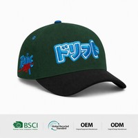 Cappellino da Baseball Personalizzato con Logo Ricamato 3D, Cappello JDM Drift di Alta Qualità, 6 Pannelli Bicolore, Cappello Sportivo Promozionale