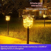 Nouvelle lampe solaire d'extérieur pour cour avec indice de protection IP65 - Décoration paysagère pour la maison et le jardin, lumière LED à piquet avec détecteur de mouvement