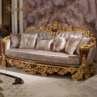 Ensemble de canapés de luxe pour salon, style royal européen classique, en bois massif sculpté, rétro, haut de gamme, sur mesure, en tissu, grand modèle