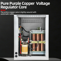 Régulateur de tension automatique triphasé 200 KVA haute efficacité SVC avec affichage LED, alimentation CA, bobine en cuivre, données