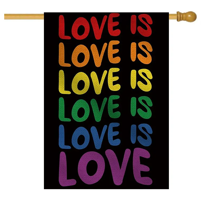 Promoción Fábrica de China Ventas al por mayor Homosexual Bisexual Rainbow House flag Pansexualidad Transgénero Gay Pride House Flag
