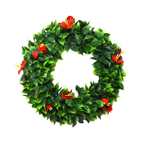 Simulated Plant Flower Wreath Round Plastic Durable <b>Wall</b> Decoration For Living Room Bedroom Interior <b>Decor</b> - Product Image 5