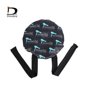 <span class=keywords><strong>Bonnet</strong></span> de nuit en satin de soie réglable avec lien et écharpe, logo personnalisé, faible MOQ - Product Image 6