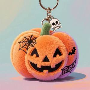 Sáng Tạo Vui Dễ Thương Chất Lượng Cao Mềm Bí Ngô Hình Sang Trọng Keychain Tùy Chỉnh Bán Buôn Fluffy Keychain Đồ Chơi - Product Image 4