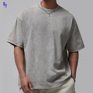 Camiseta Vintage de Algodón 280GSM con Hombros Caídos, Personalizada, de Gran Gramaje, Lavada, de Corte Holgado y Oversize, Lisa, Tallas Grandes para Hombre - Product Image 4