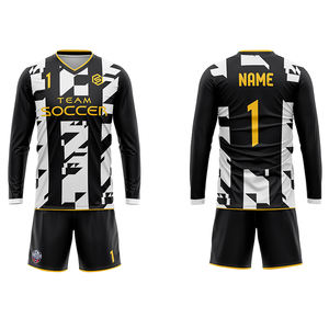 Marineblaues Fußballtrikot und Shorts für Erwachsene mit Sublimationsdruck-Logo Herren-Fußballbekleidung - Product Image 6